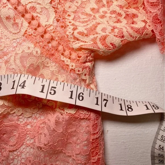 Everly Pink and Cream Lace Mini Dress NWT - Picture 9 of 14
